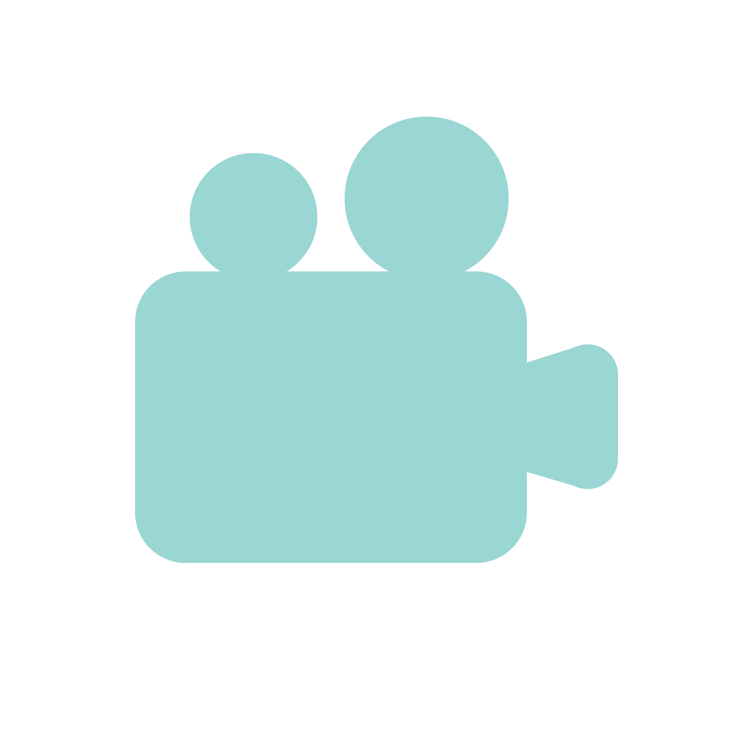 Ein einfaches Symbol mit drei stilisierten Menschen in verschiedenen Größen, die eine Gruppe darstellen. Das Symbol ist in hellblauer Farbe.