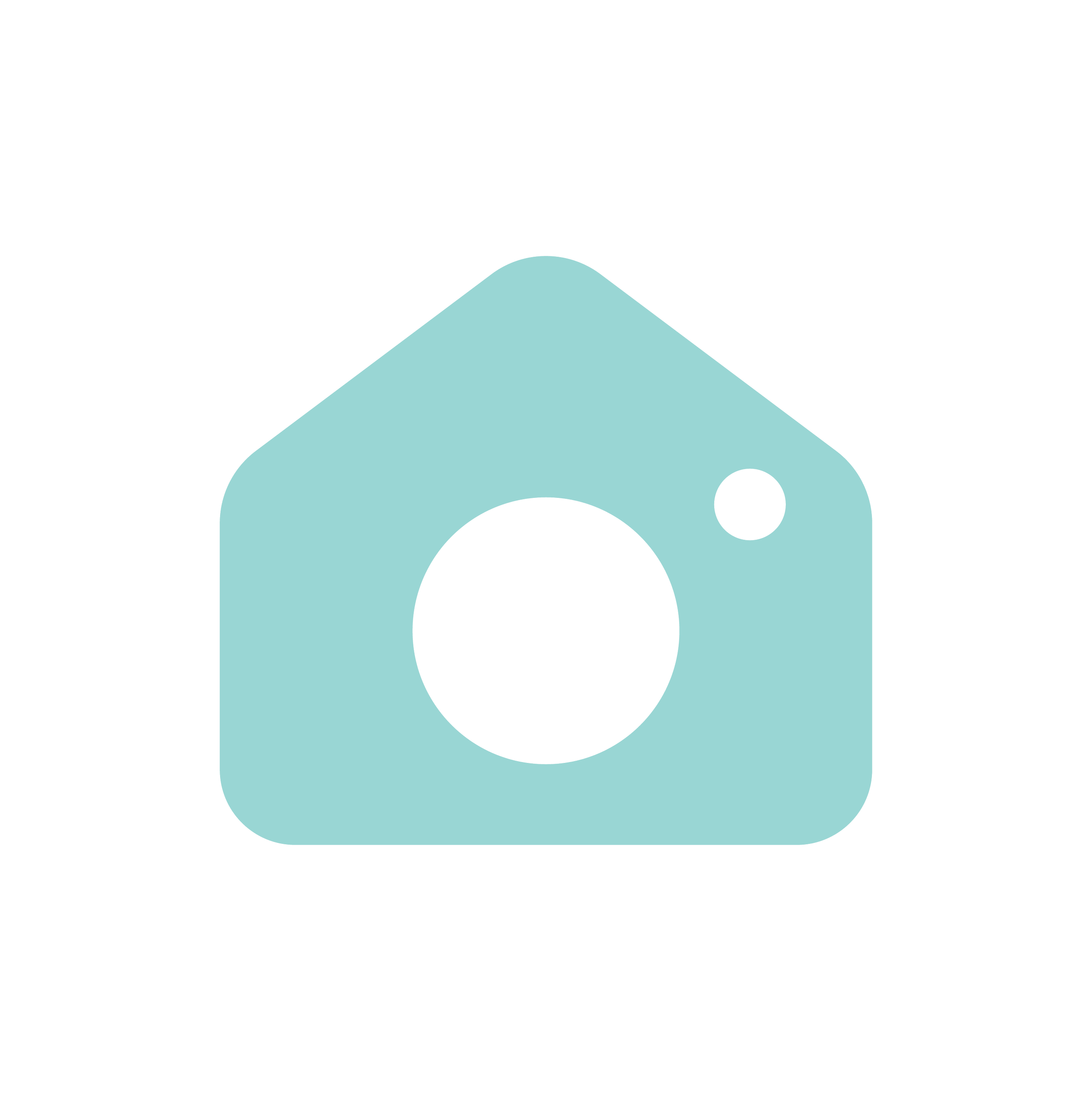 Grafik eines abstrakten Smileys mit blauen, runden Elementen und schwarzen Linien auf schwarzem Hintergrund.