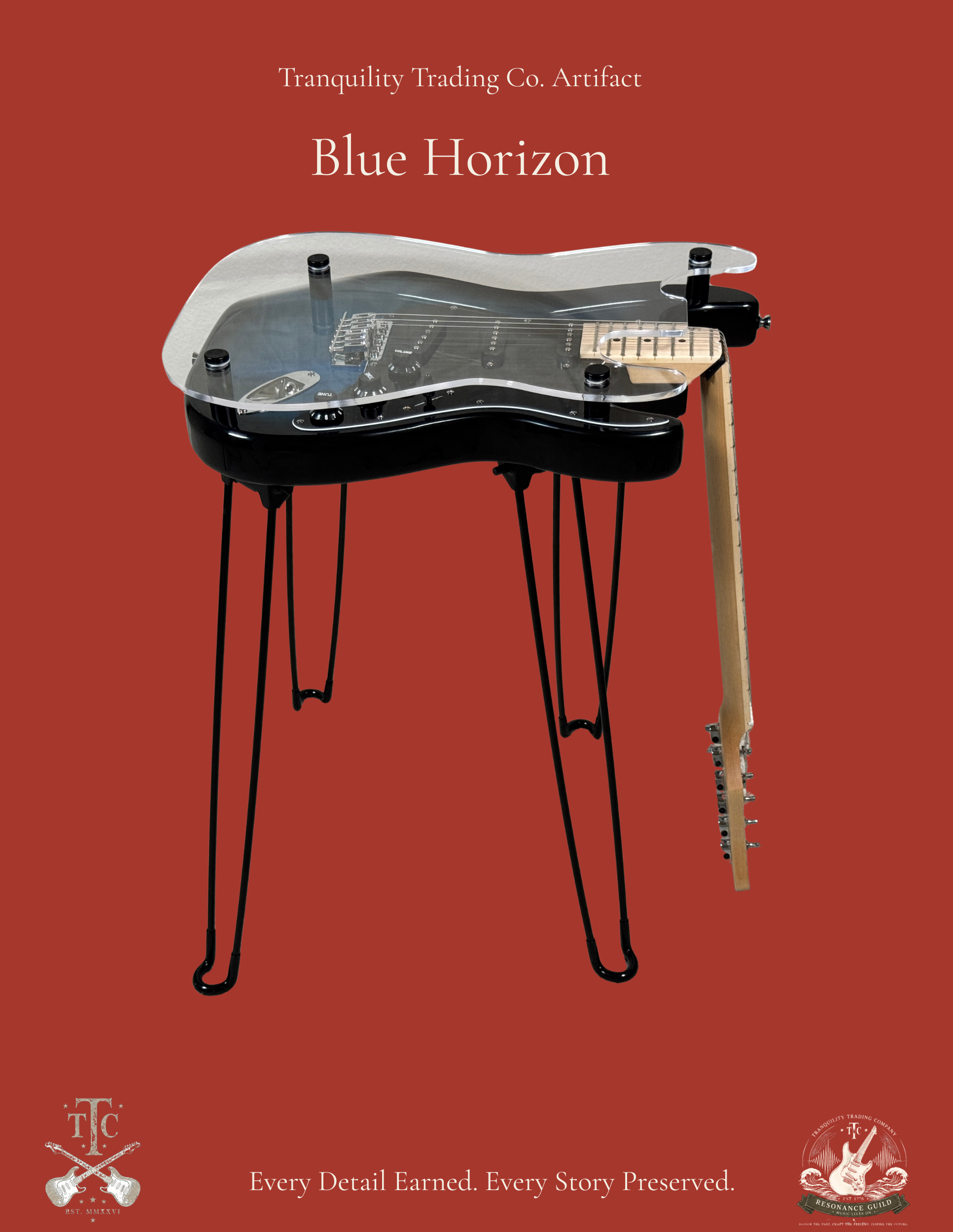 Blue-Horizon-Electric-Guitar-Handcrafted-Side-Table-Rock-side-view-left-vinyl-record.png