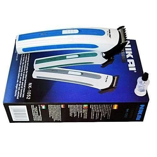 Nikai rechargeable hair trimmer and cordless men's grooming hair clipper.
