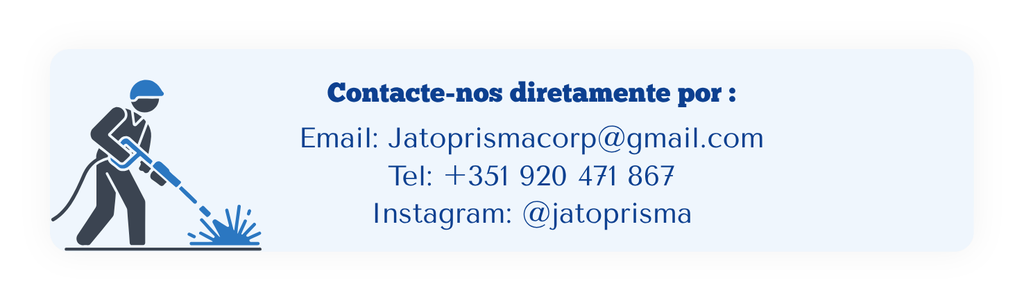 Contact information for Jatoprism, including an email, phone number, and Instagram handle, along with a graphic of a person using a power drill.