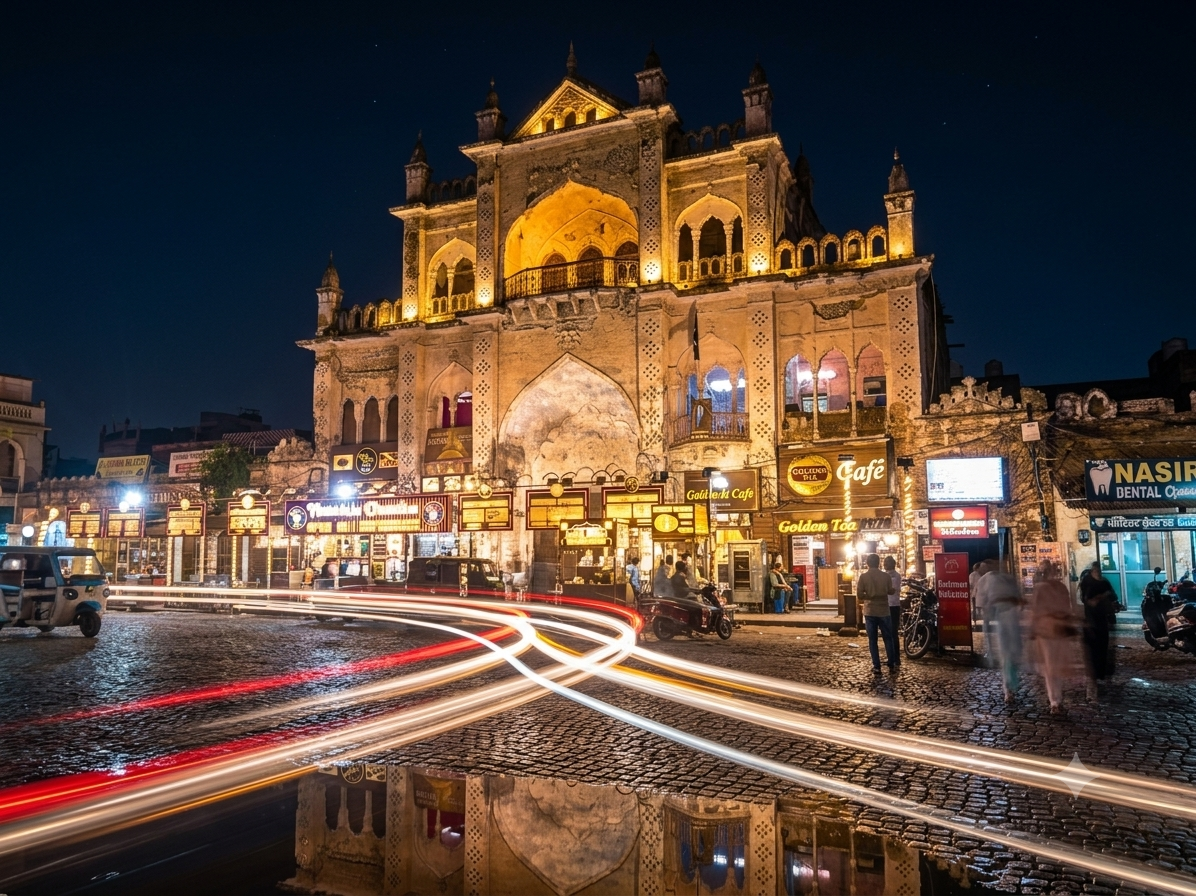 Rumi Darwaza By Night, Lucknow Original Picture