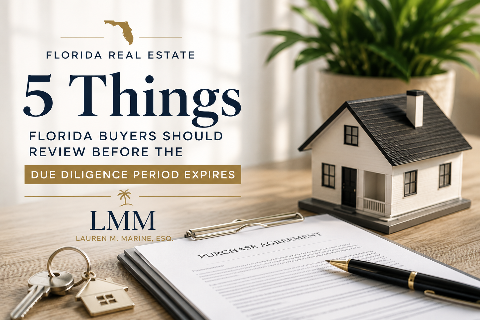 5 Things Florida Buyers Should Review Before the Due Diligence Period Expires