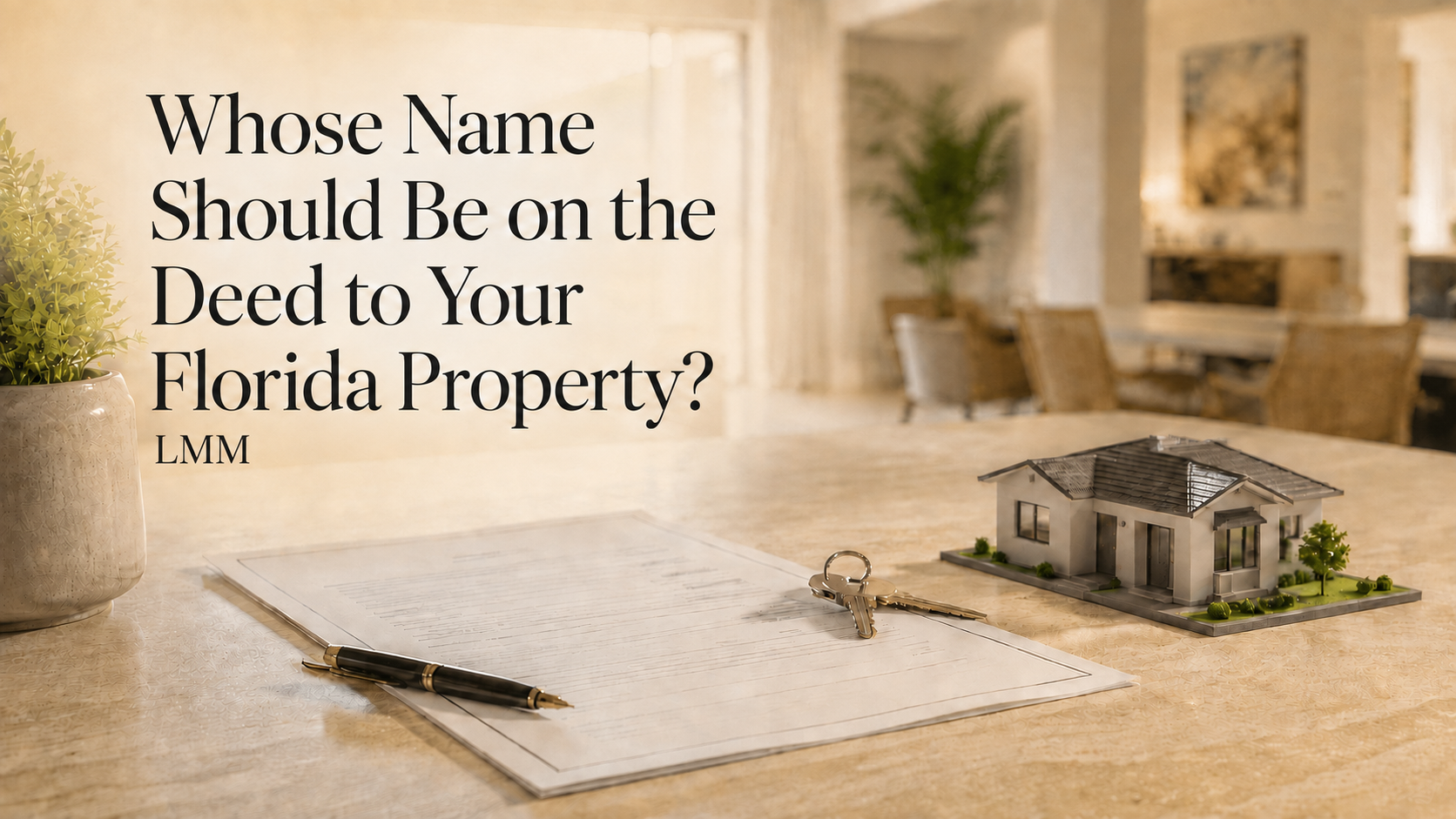 Whose Name Should Be on the Deed to Your Florida Property?