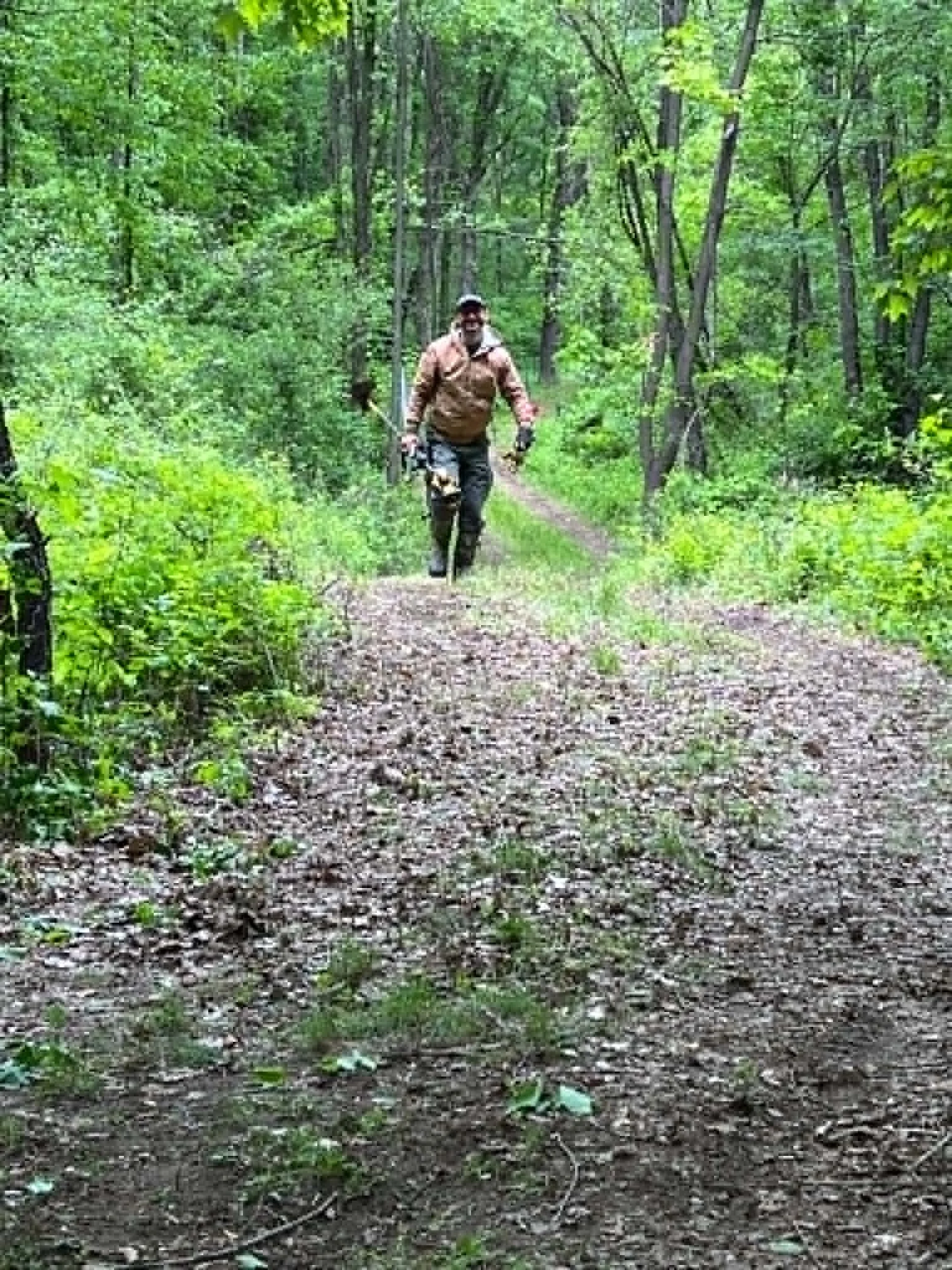 Clearing trails and taking back the overgrowth, just another project on the farm.
