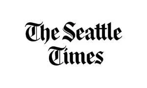 The logo of The Seattle Times newspaper in black text on a white background.