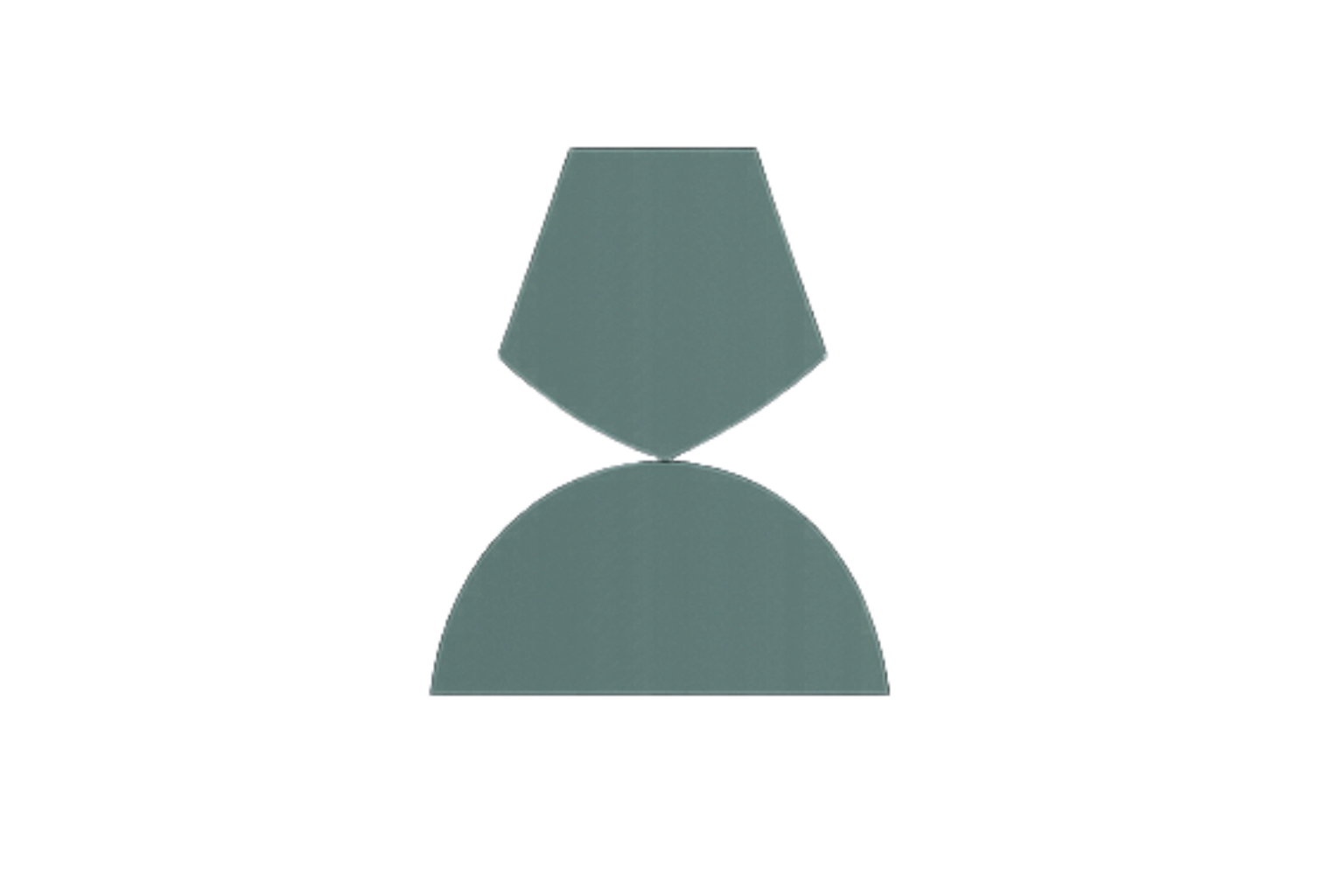 A stylized gray human figure icon with a triangular torso and semicircular head.