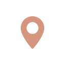 Map pin icon inside a white circle.