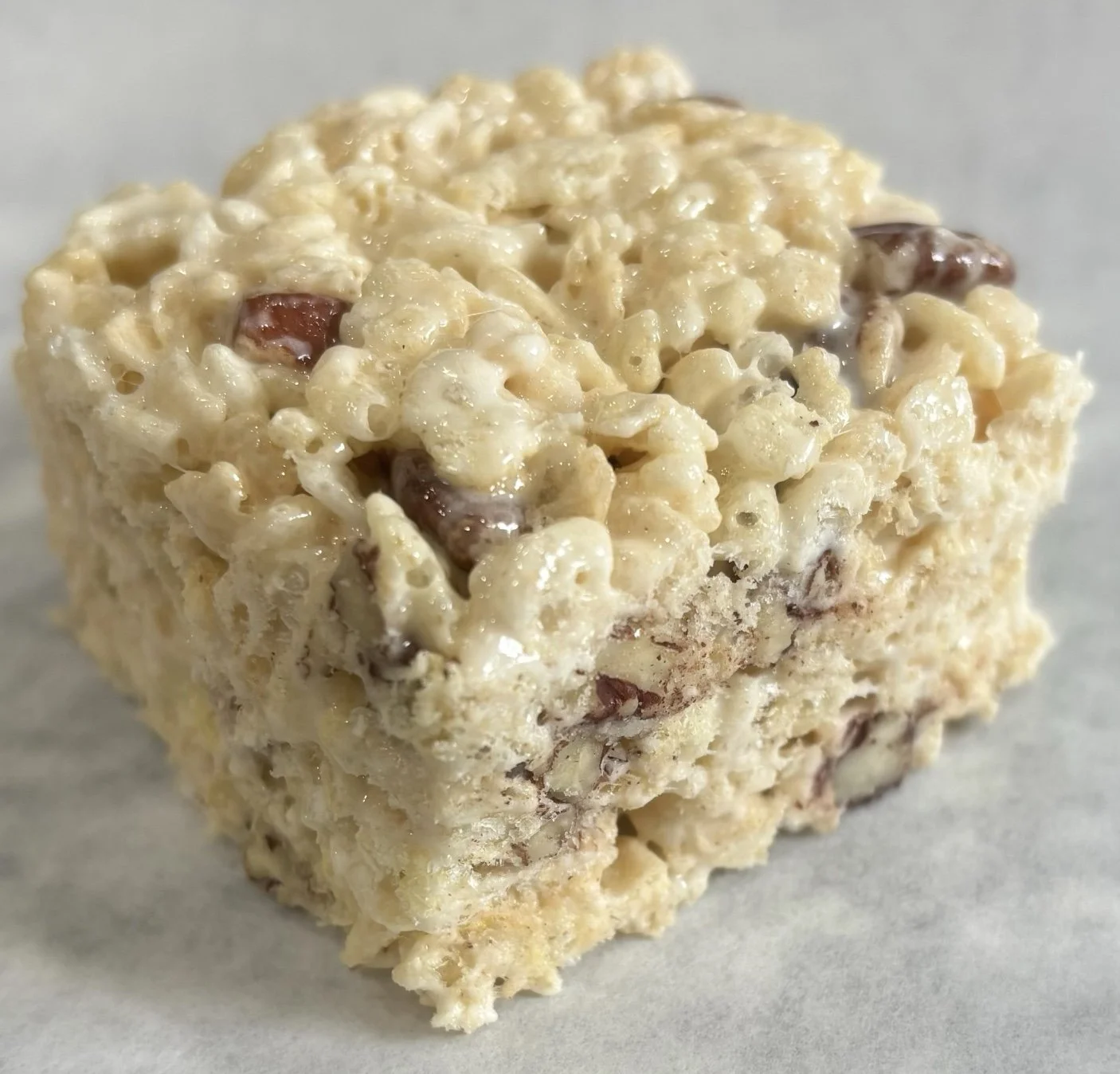 Maple Pecan Gourmet Rice Crispy Square