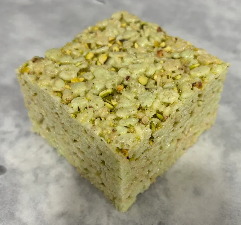 Pistachio Gourmet Rice Crispy Treat