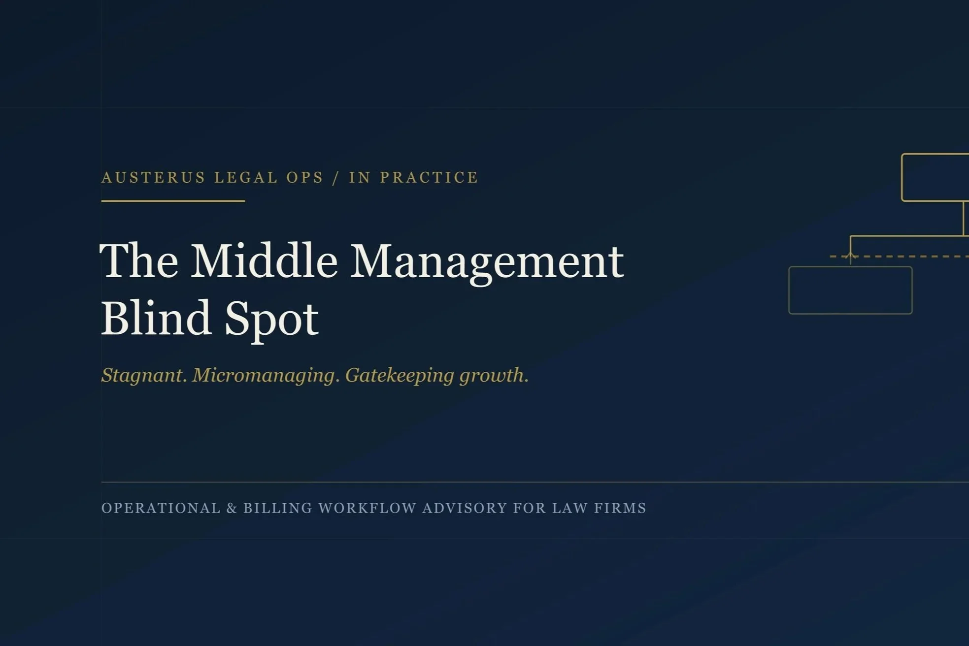 The Middle Management Blind Spot: Why Law Firms Can’t Afford to Overlook Stagnant Managers