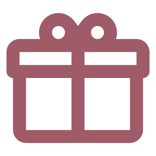 Icon of a gift box with a ribbon and bow.