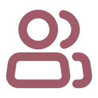 Icon of a person with a speech bubble
