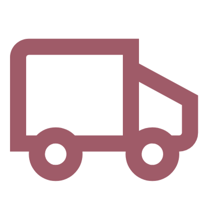 Icon of a delivery truck in purple color.