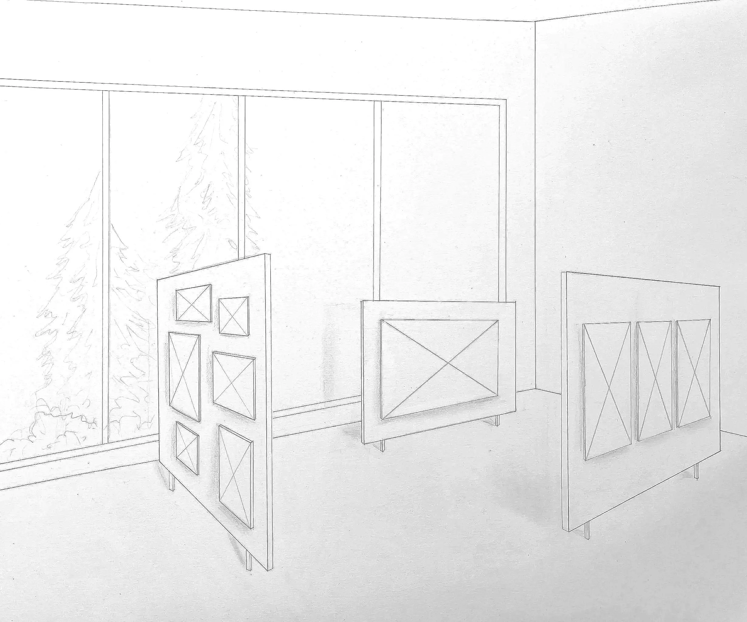 museum installation mock-up (commission: work proposal)