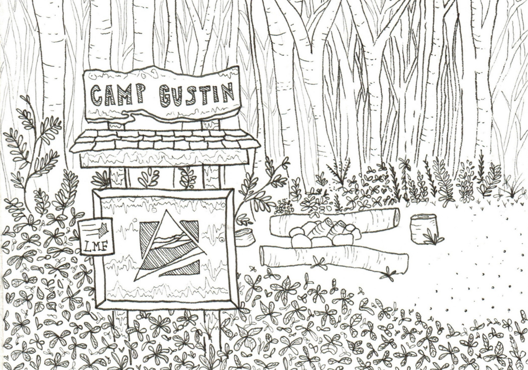 camp gustin (commission: outreach material)