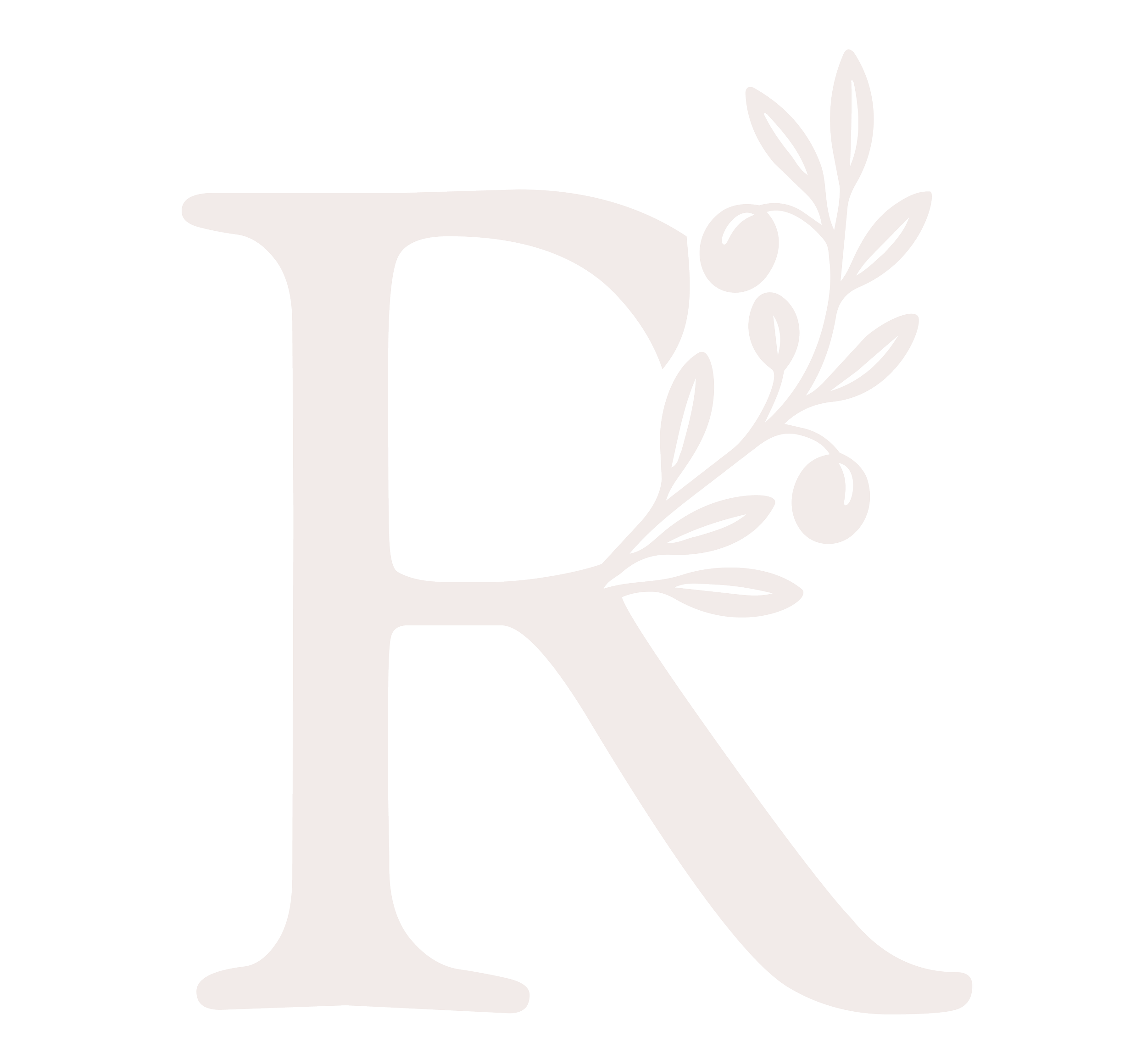 Stylized graphic of a large letter 'R' with leaf and branch designs attached. This is the Remain Coffee Co. brand mark.