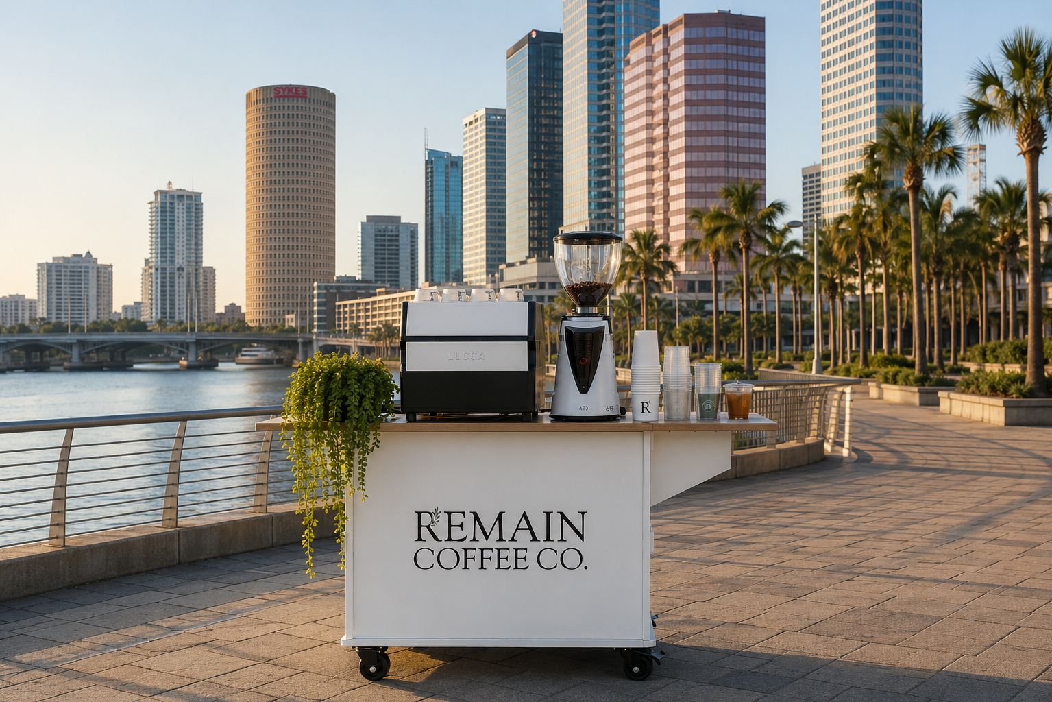mobile coffee cart catering for events in tampa florida