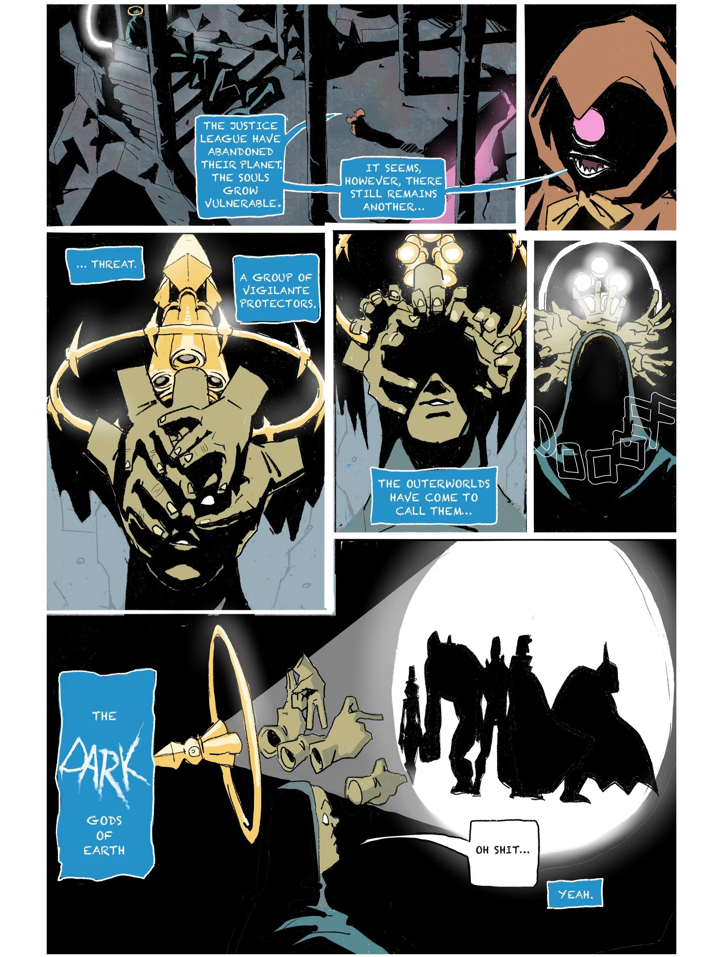 SWIPE TO READ >>>> My concept pitch for a &ldquo;Teen Titans vs. Justice League Dark&rdquo; thing that&rsquo;ll never happen.

But okokokokok here&rsquo;s my pitch :

With the Justice league off-world and preoccupied, the Teen Titans must