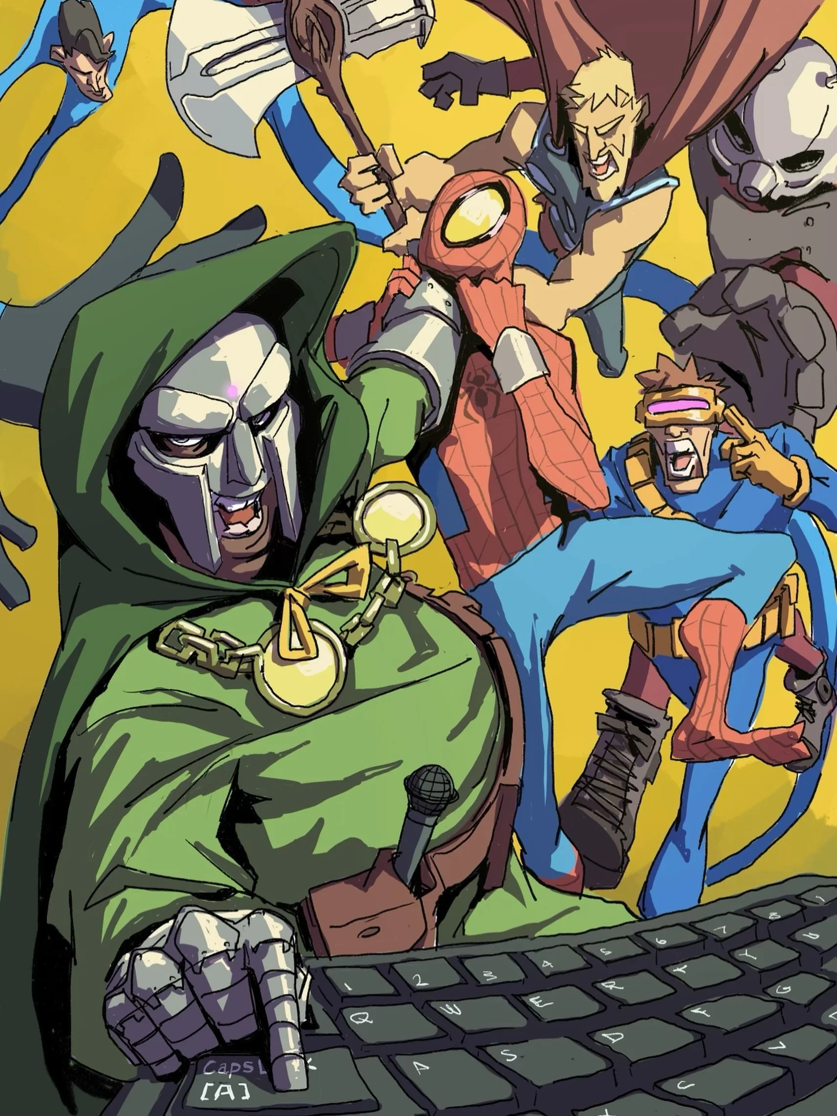 I stg if DOOM isn&rsquo;t on the new avengers soundtrack im gonna explode.

#mfdoom #marvel #drawing #sketch