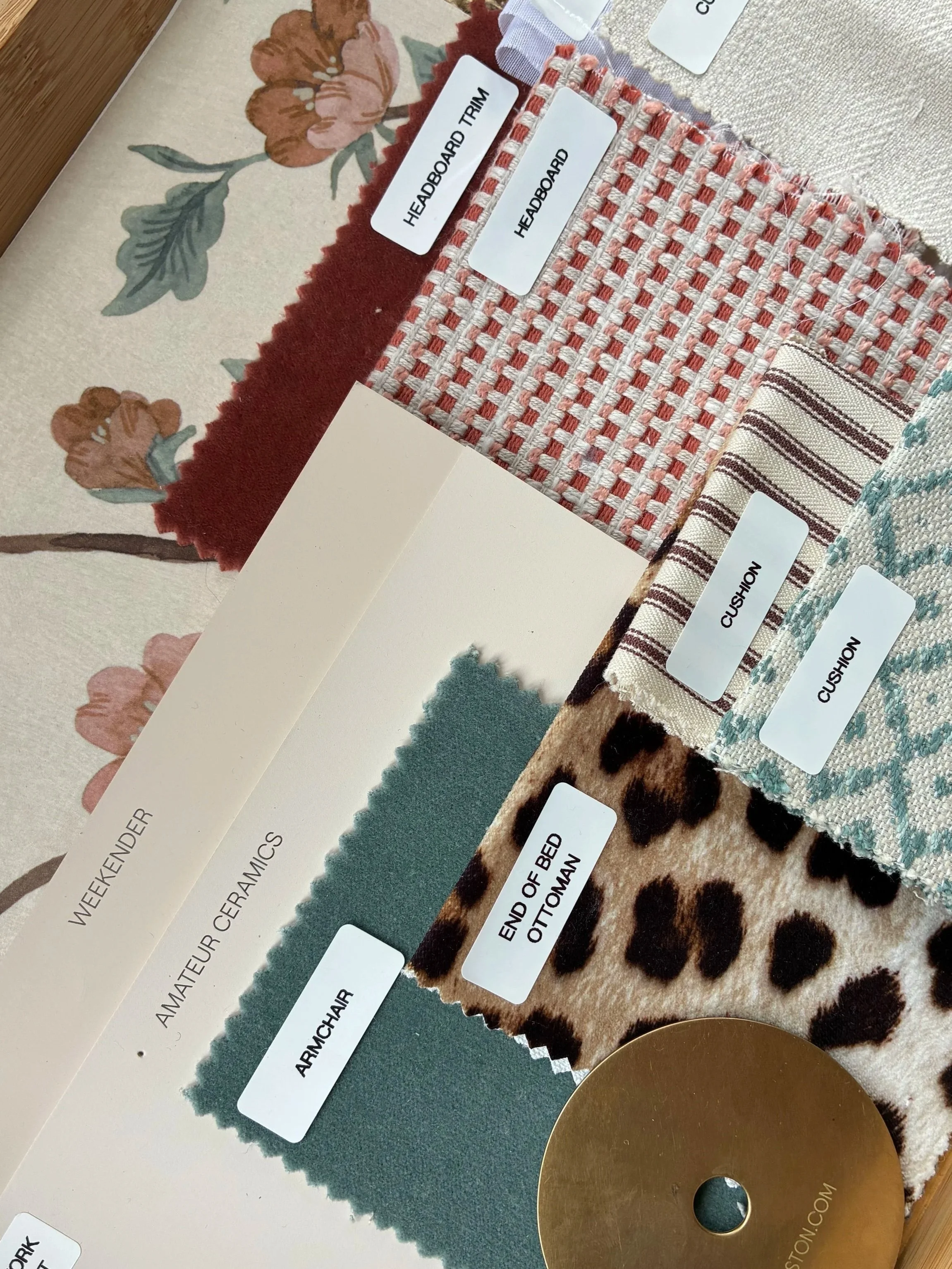 Bedroom sample board