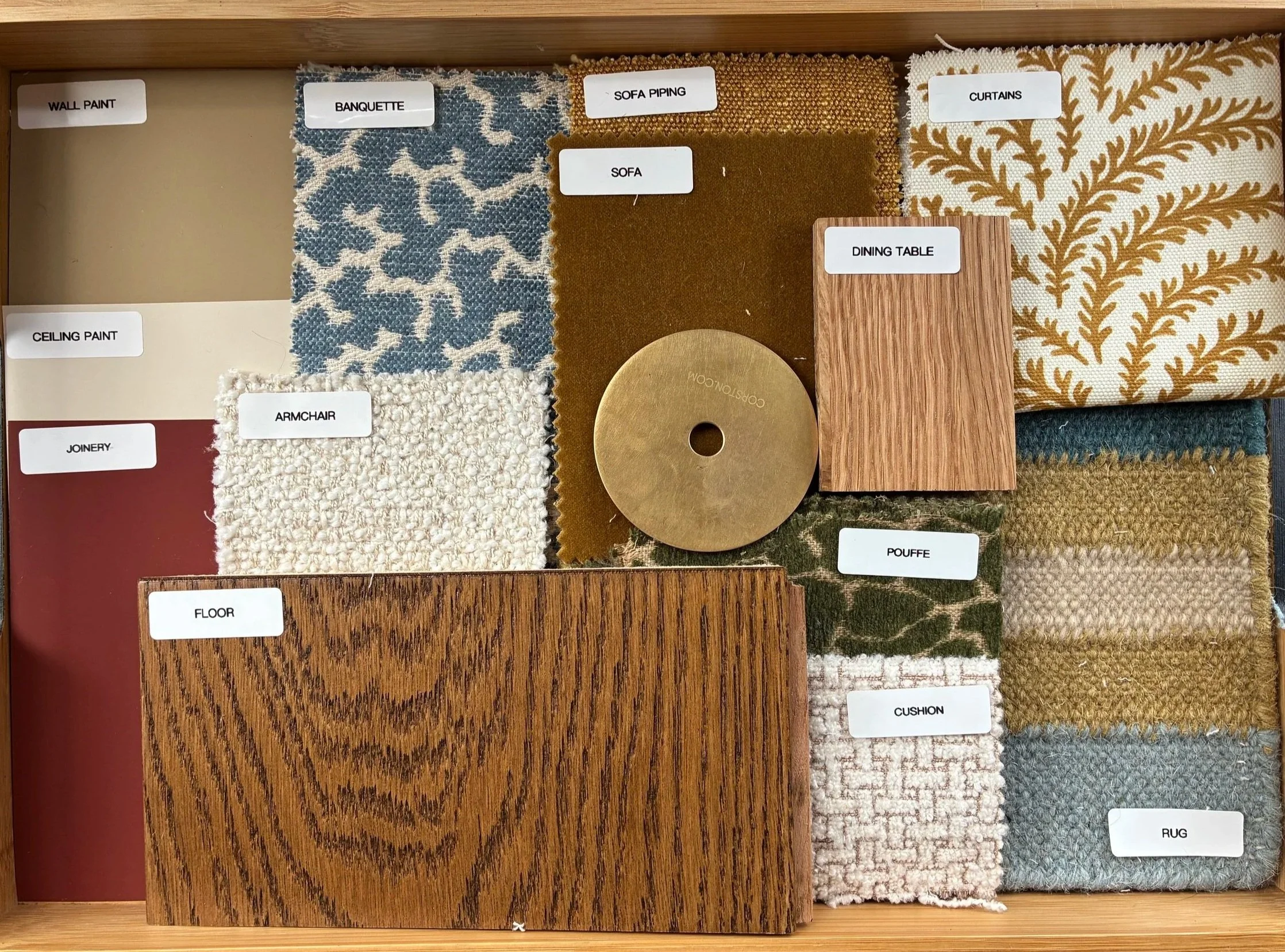 Living/dining room sample board