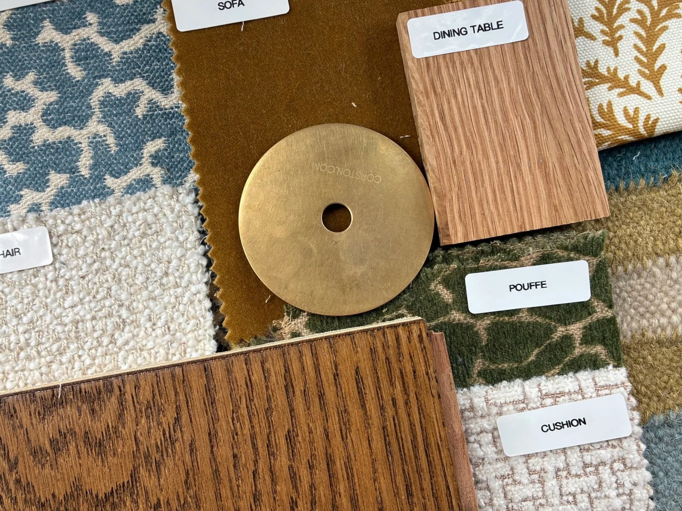Living/dining room sample board