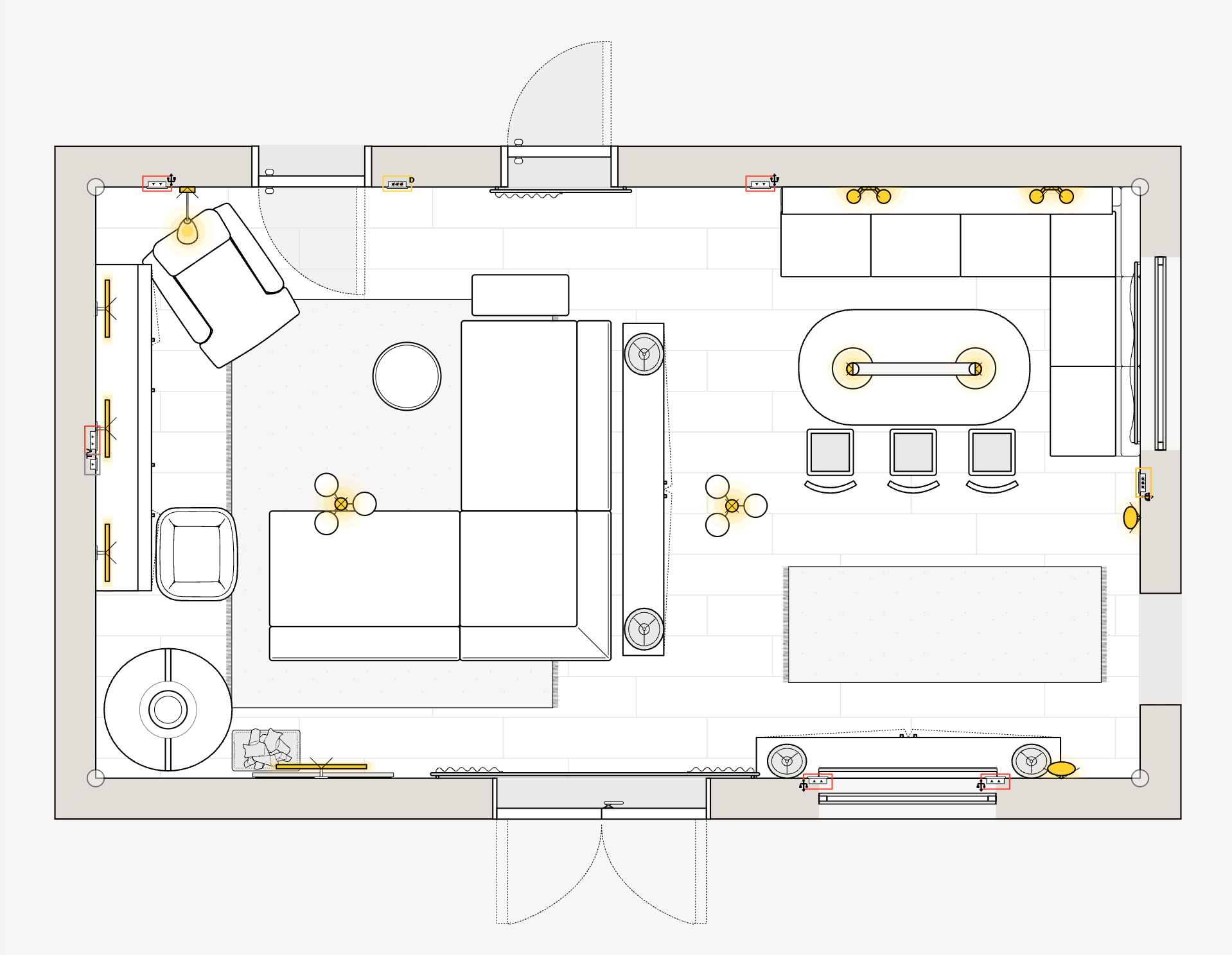 Living/dining floor plan