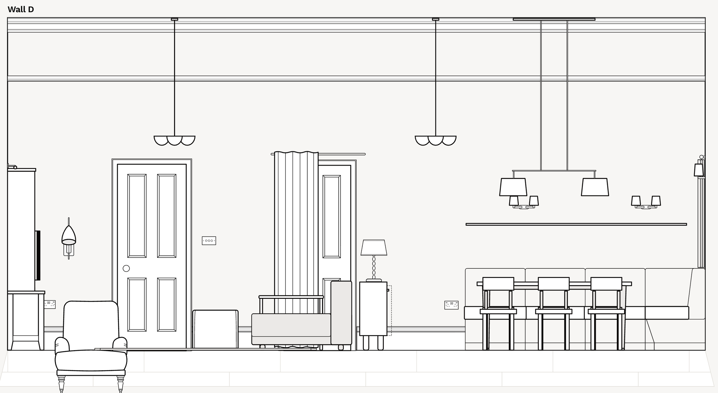 Living/dining elevation