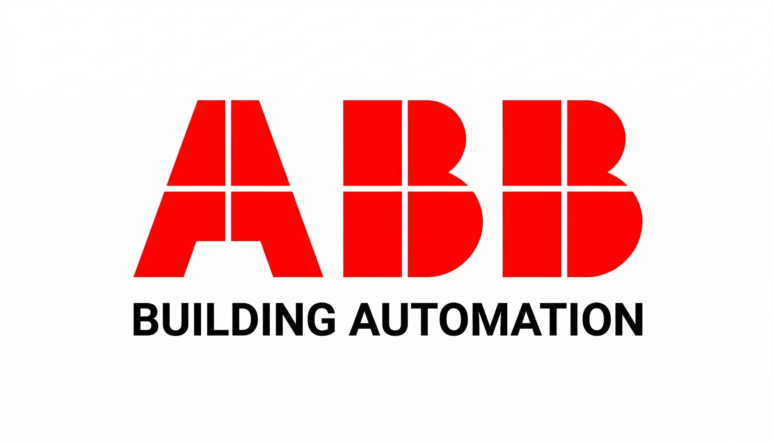 ABB Building Automation logo with bold red letters 'ABB' and black text 'BUILDING AUTOMATION'