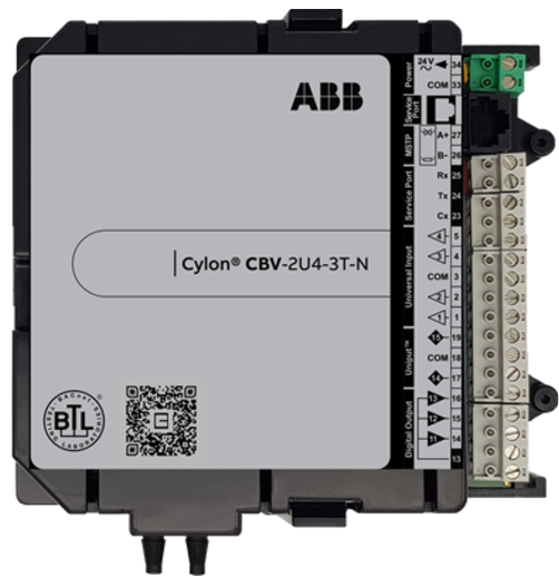 ABB Cylon CBV-2U4-3T-N industrial control relay or automation module with terminal connections