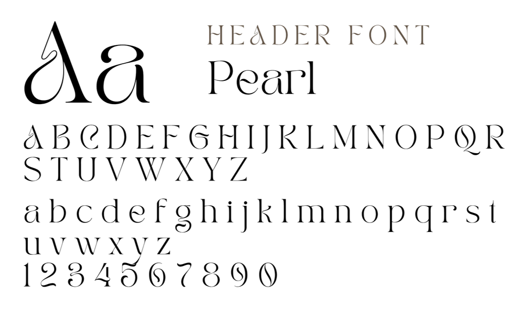 Image showing a black background with text indicating 'Header Font' in a decorative style.