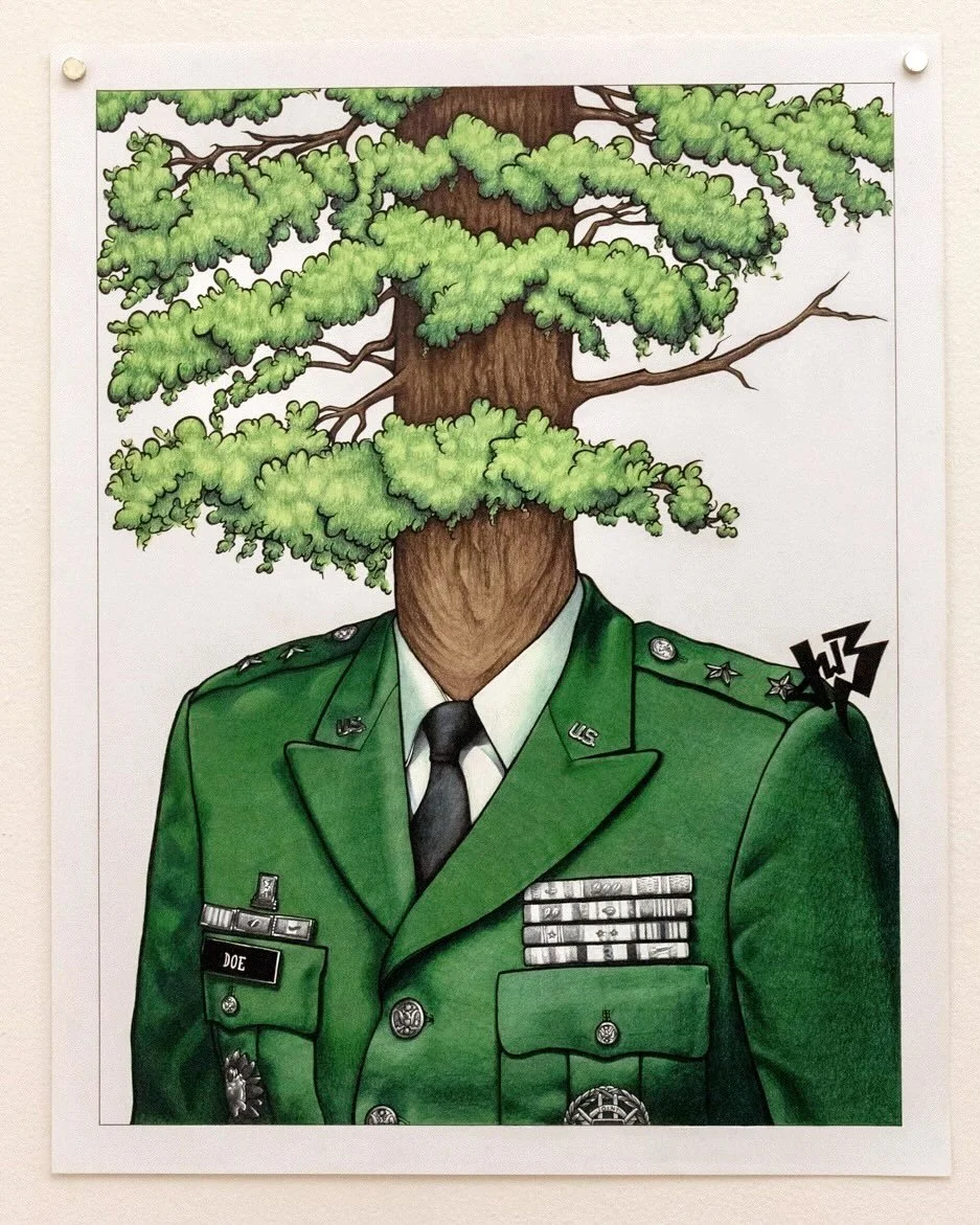I Refuse to be Made Useful (2026)
19 x 24&rdquo;
Colored Pencils, Alcohol Markers, and Micron Pens

Who do you want me to be? What does it mean to be useful? What&rsquo;s the line between being useful and being used?

This was the first piece I made 