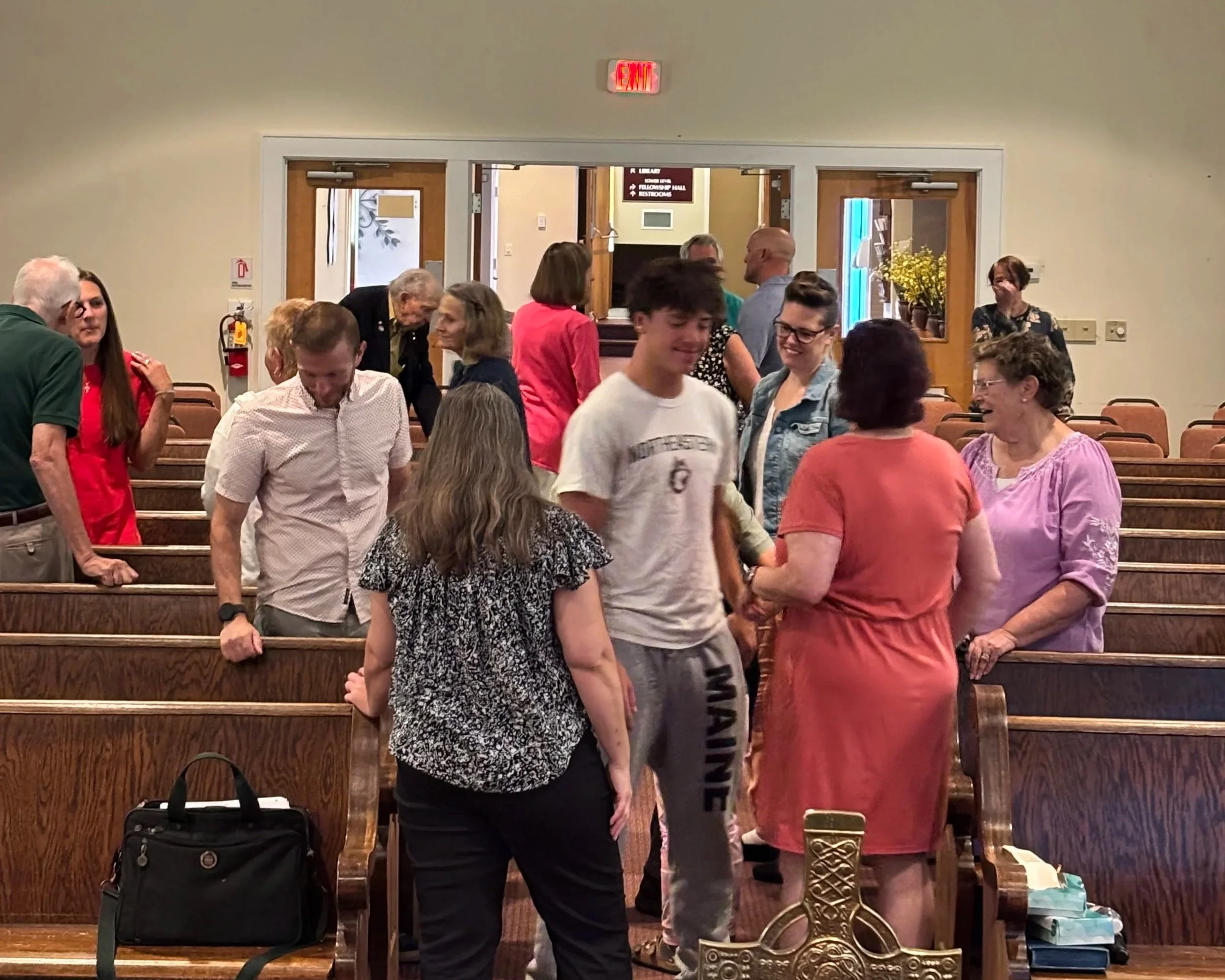 Congregation sharing the Peace
