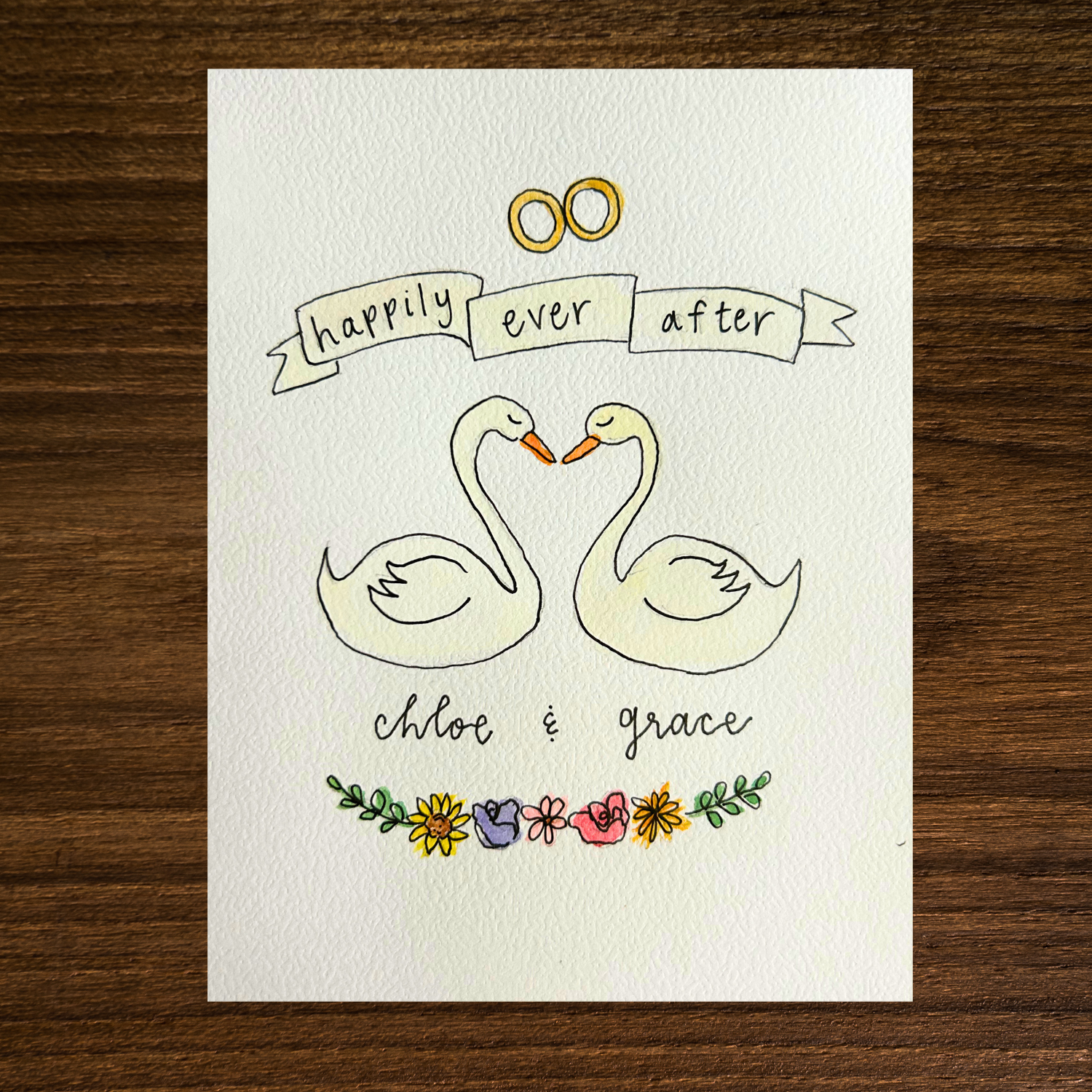 Custom Hand Painted Greeting Cards