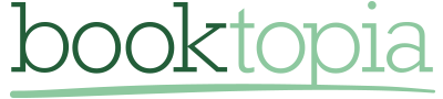 Text reading 'booktopia' in a stylized font.