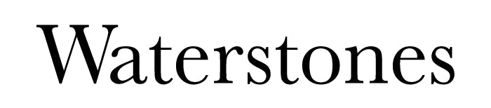 The word 'Waterstones' written in black text on a transparent background.