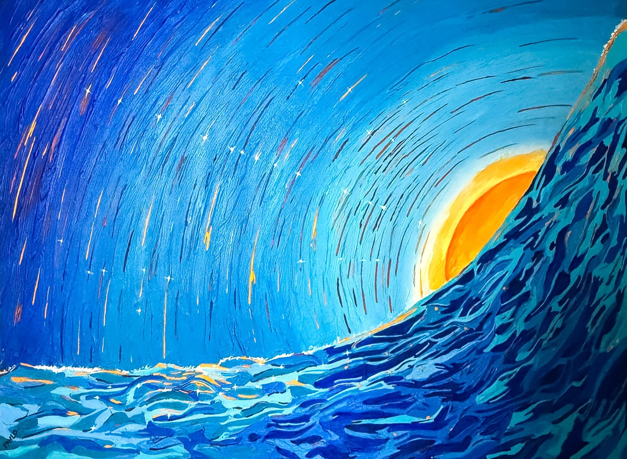Surfs Up /Acrylic, Mixed Media