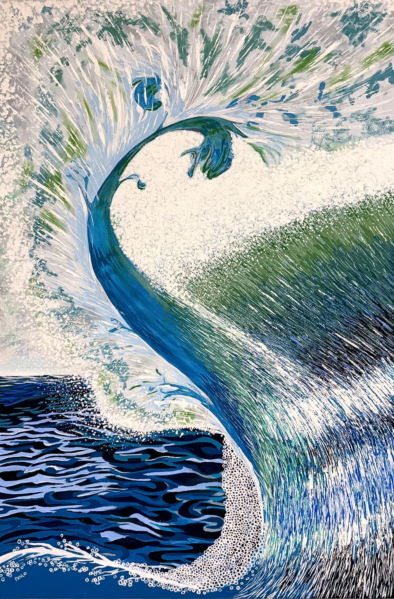 Water / Oil, Mixed Media