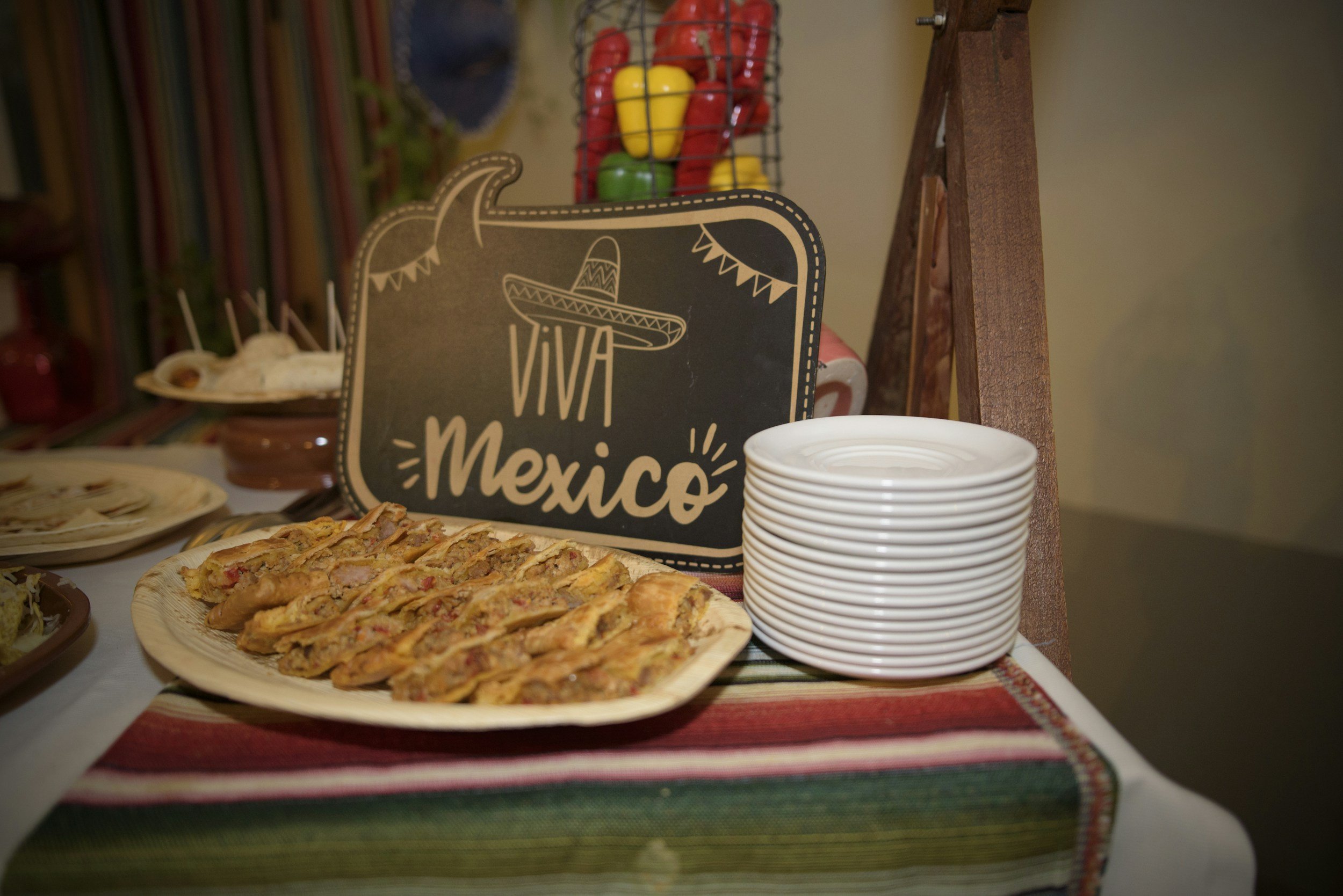 A sign to celebrate mexican buffet by Solea Mexican Grill