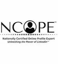 Logo for NCOPE, a nationally certified online profile expert company, with the tagline 'Unleashing the Power of LinkedIn'.