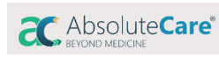 Absolute Care logo with blue and green lettering and slogan 'Beyond Medicine'