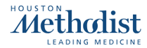 Houston Methodist logo with text 'Leading Medicine'