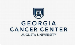 Georgia Cancer Center logo with shield emblem, text reads Georgia Cancer Center, Augusta University.