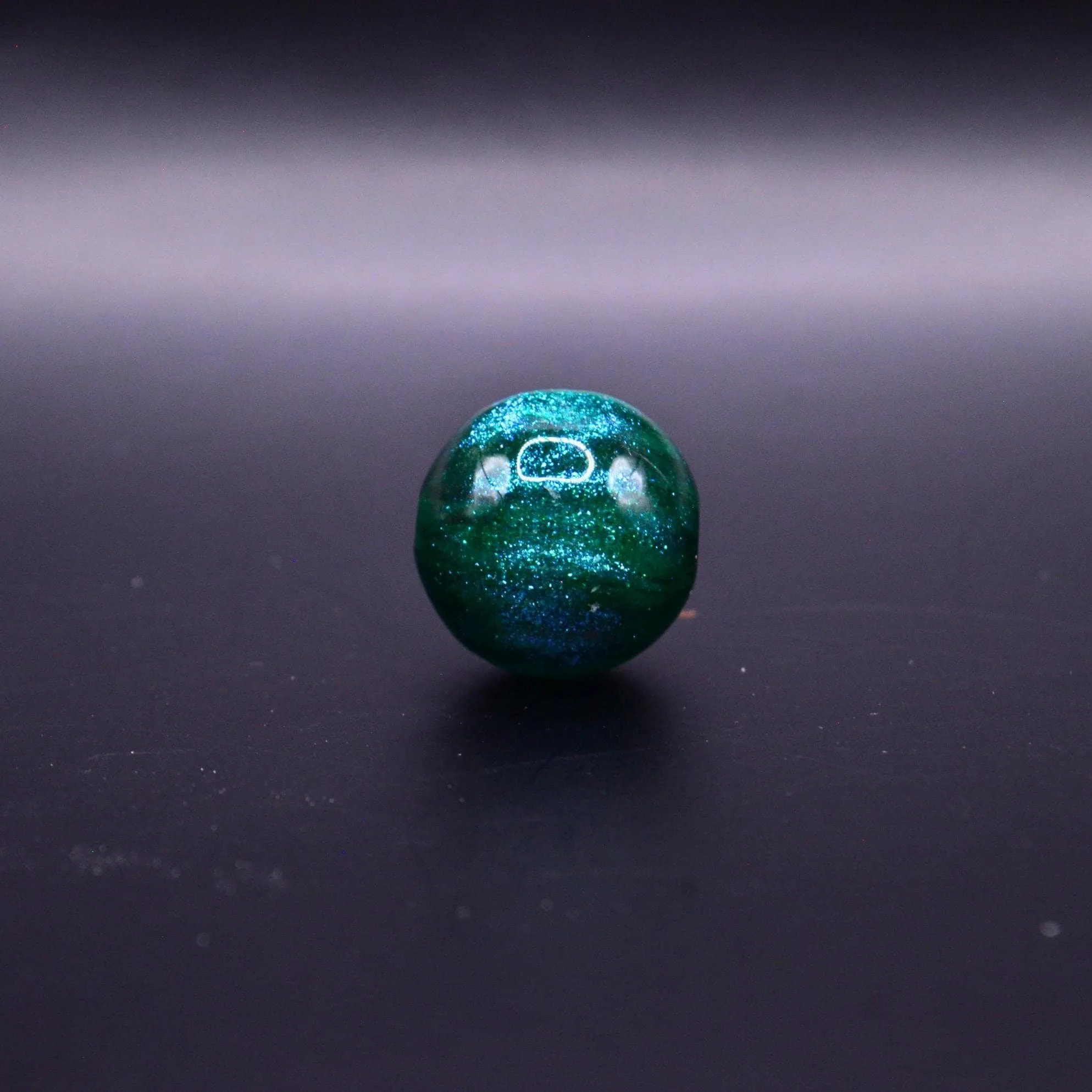16mm Resin Galaxy Beads • Glitter Shimmer Round Beads • Hunter Green • 10pc Set