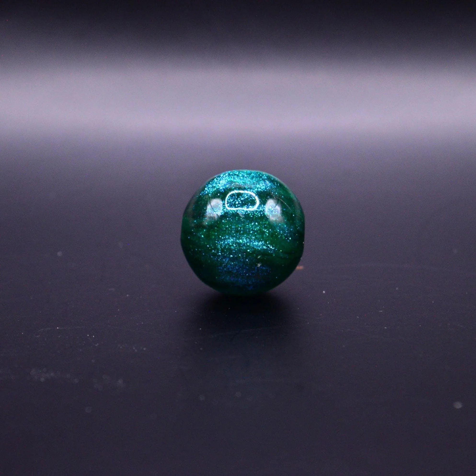 16mm Resin Galaxy Beads • Glitter Shimmer Round Beads • Hunter Green • 10pc Set