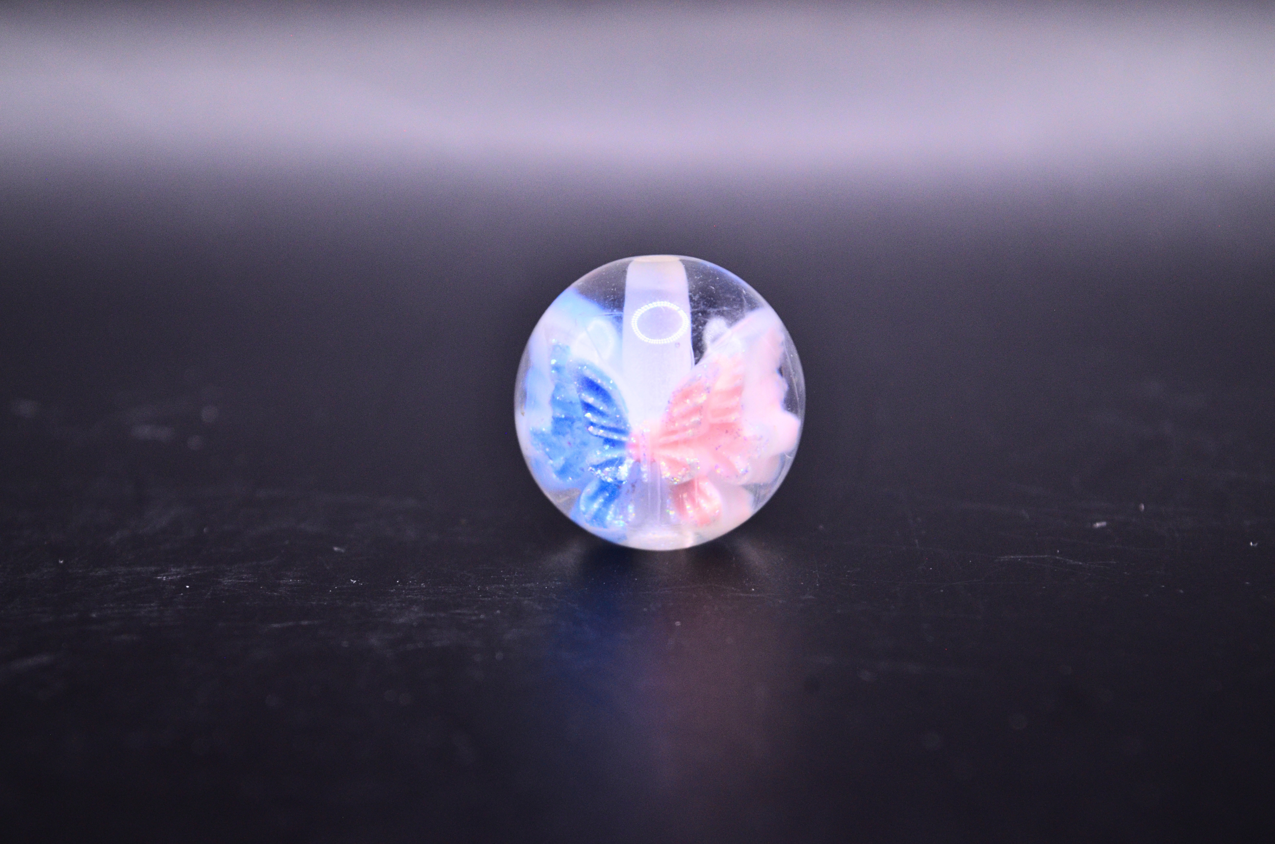 Blue Butterfly & Starburst Round Beads