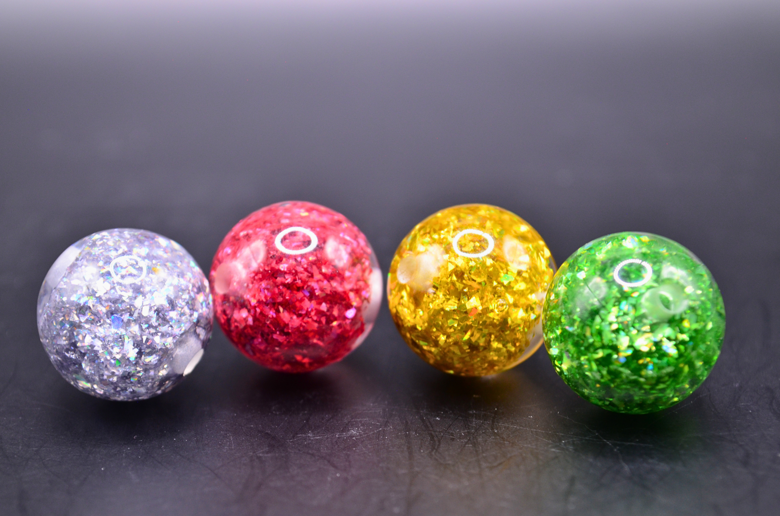 Christmas Flake Round Sparkle Beads