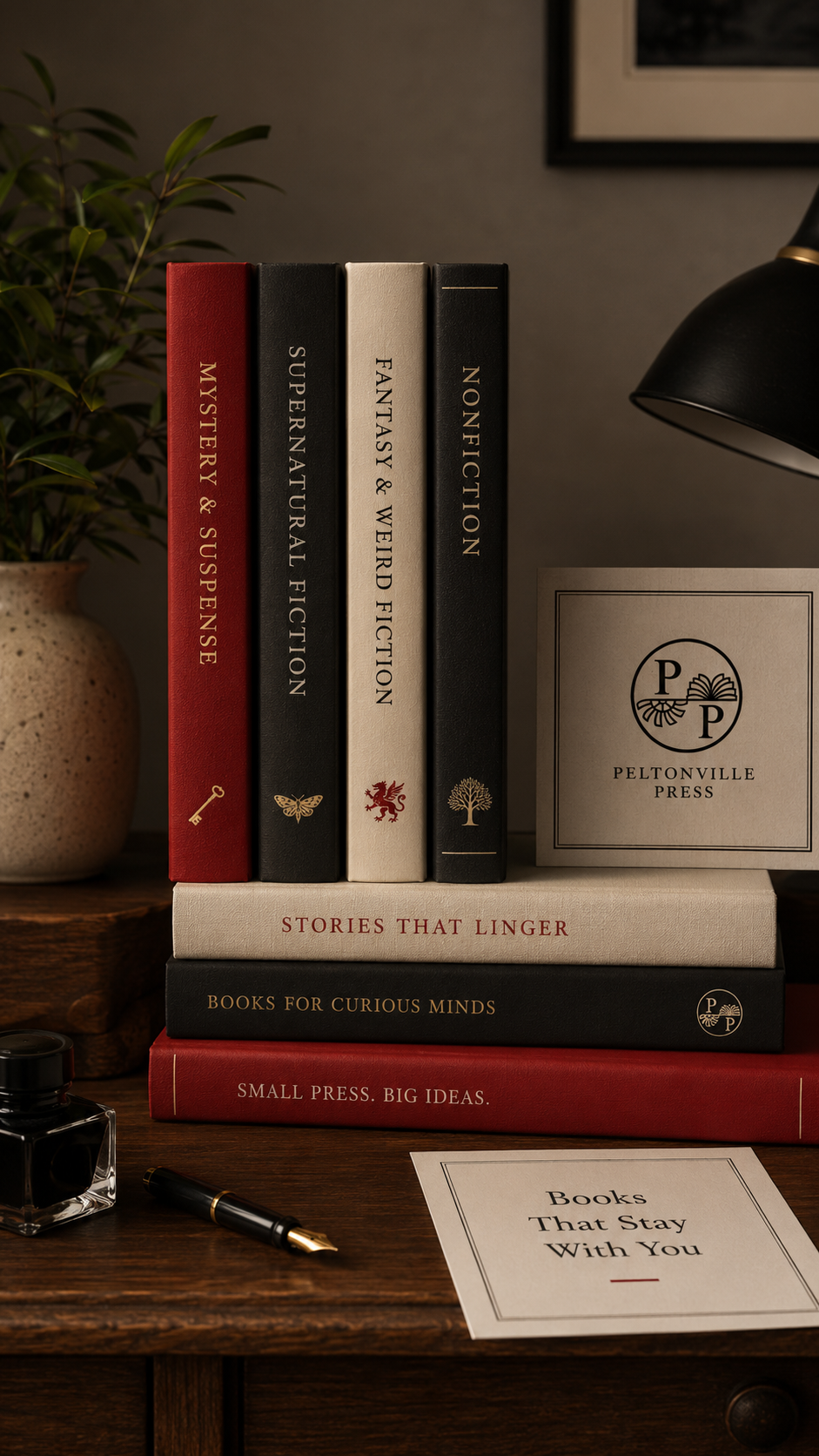 Books from Peltonville Press. Fiction and nonfiction.