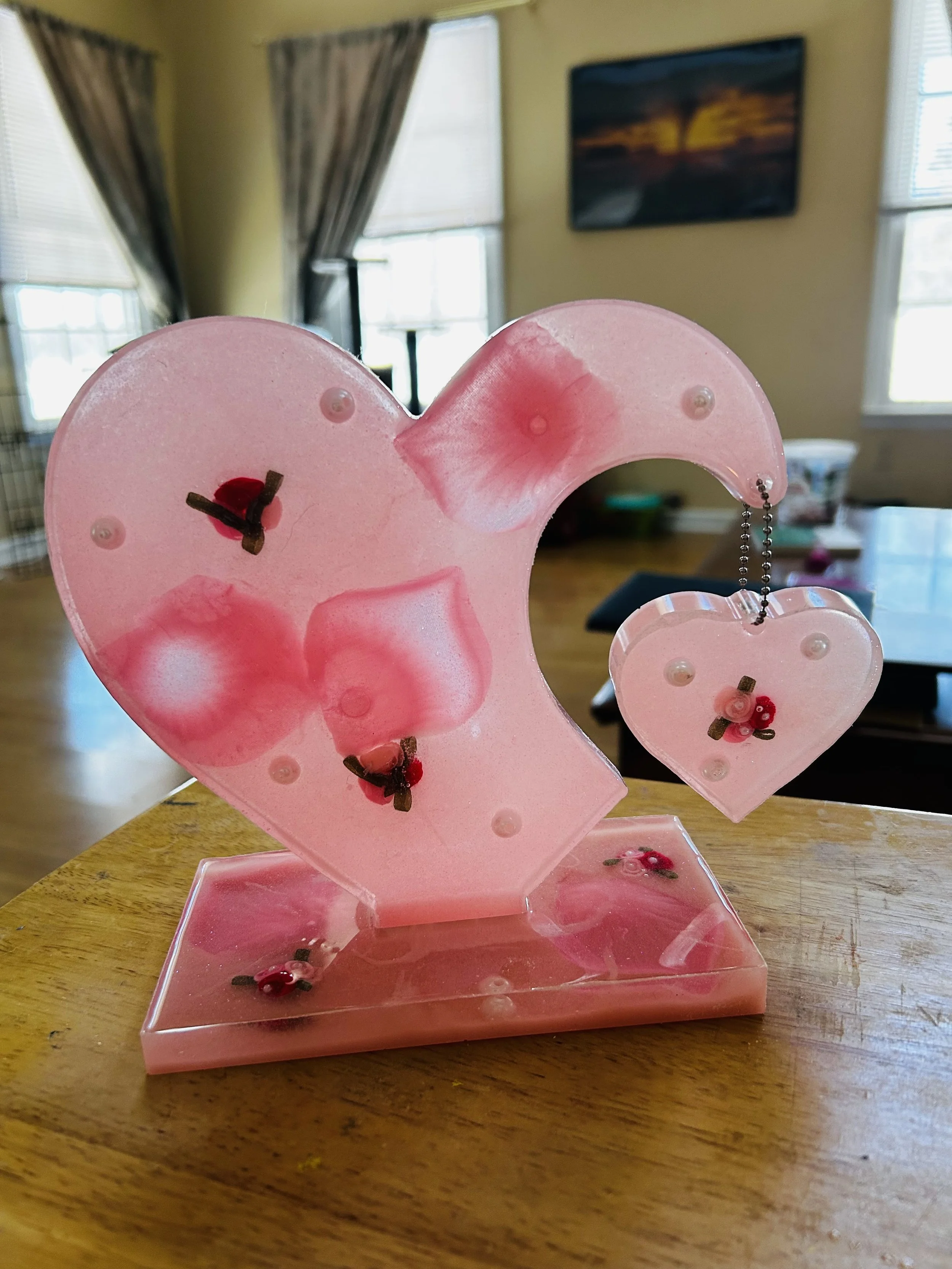 Pink Heart with Stand